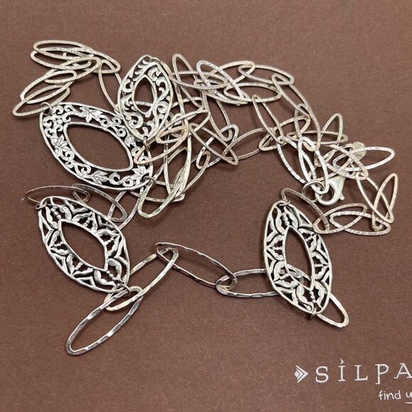 N2355 Retired Silpada Sterling Silver Link Necklace